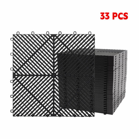 New Model Interlocking Garage Floor Tiles 40x40x1.8 cm Deck Tile Black  steelmates