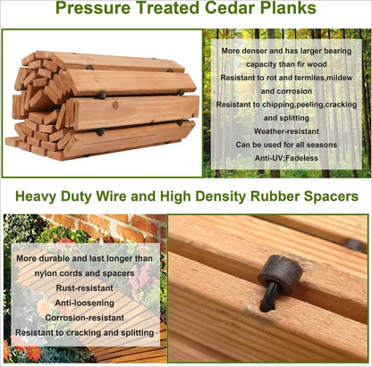 Roll Out Wooden Garden Pathway for Outdoor Walkways  Steelmates