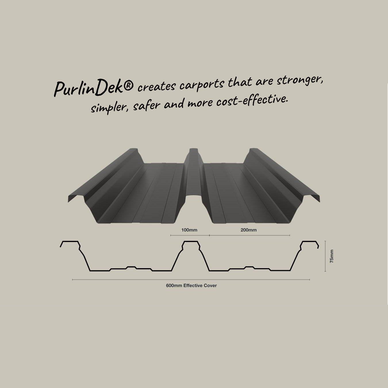 Single Carport 7250(D) x 3000(W)mm