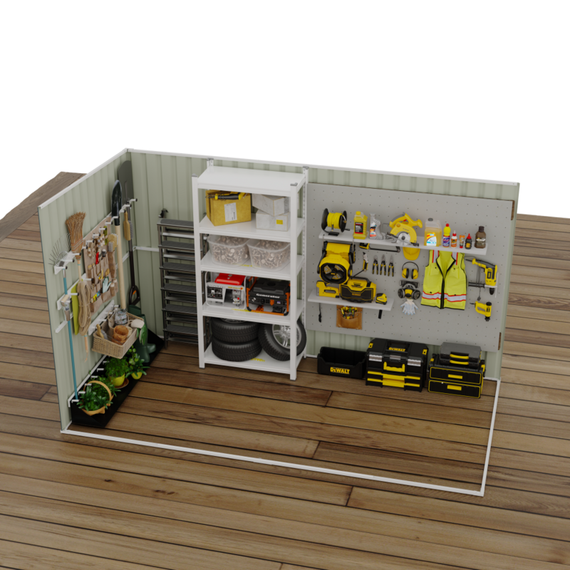 3.39m x 1.72m Garden Shed Grey FORT6 New Model