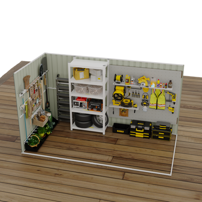 3.39m x 1.72m Garden Shed Grey FORT6 New Model