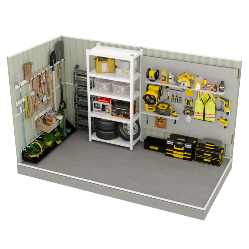 3.39m x 1.72m Garden Shed Grey FORT6 New Model