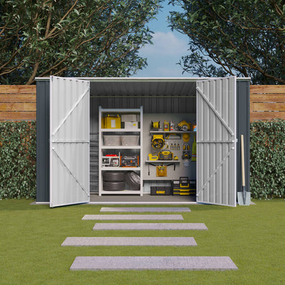 3.39m x 1.72m Garden Shed Grey FORT6 New Model