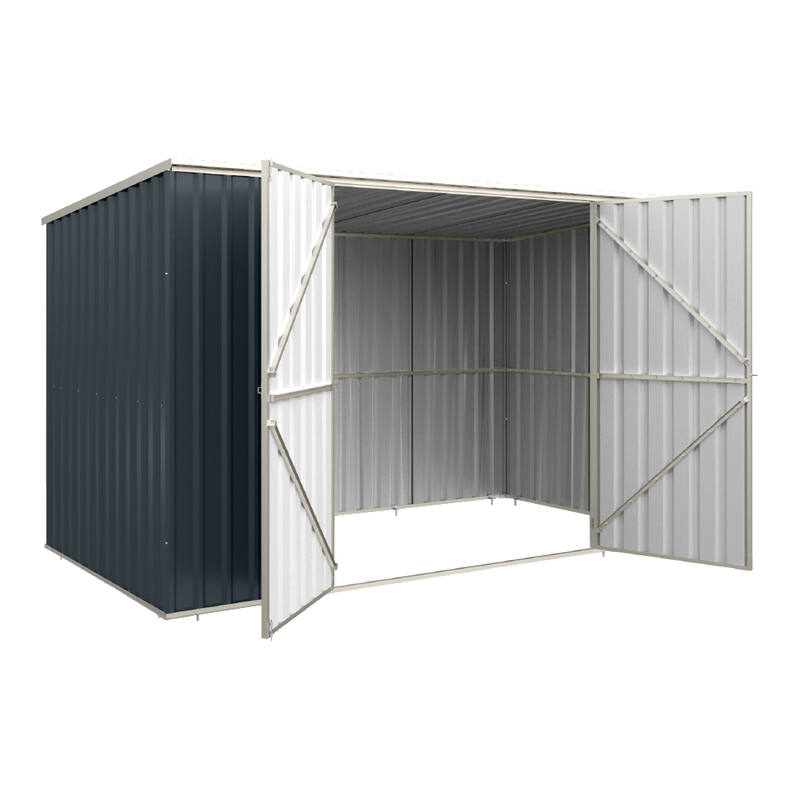 3.39m x 1.72m Garden Shed Grey FORT6 New Model