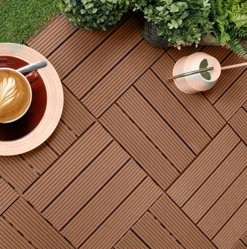 DIY Decking Tiles Redwood 300*300*20 - Pack of 10