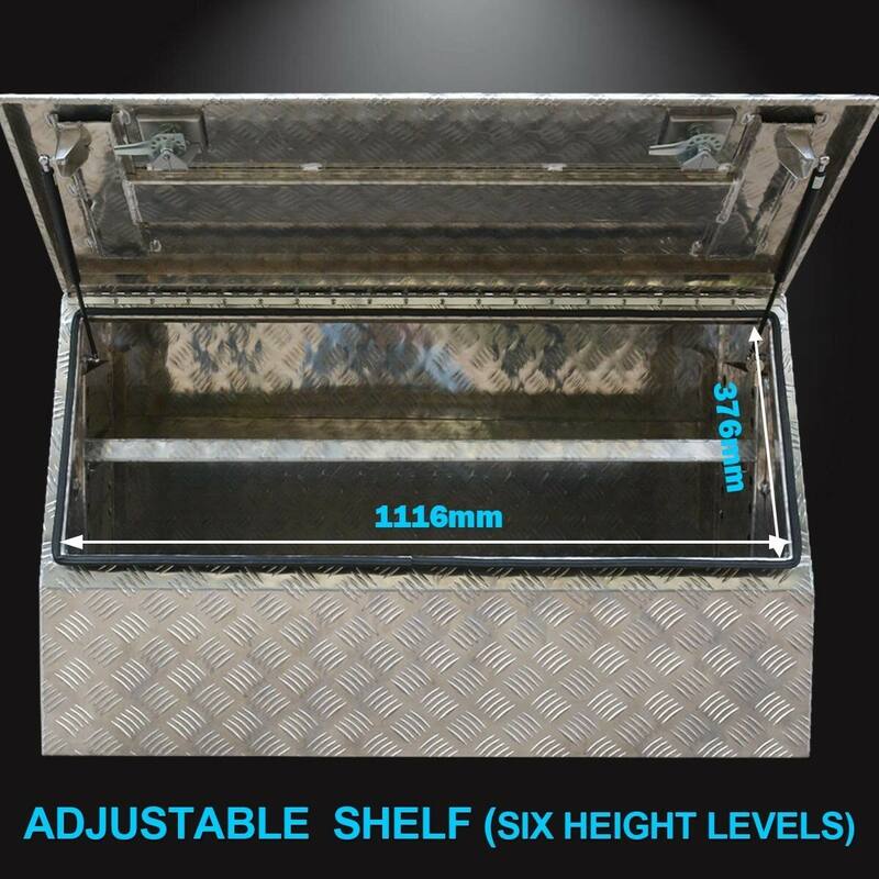 Ultra Tools Aluminium Side Opening Tool Box + Under Tray Side Tool Box