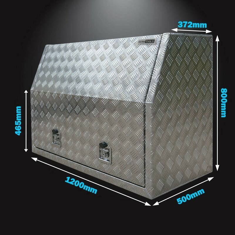 Ultra Tools Aluminium Full Side Opening Tool Box + Under Tray Side Tool Box