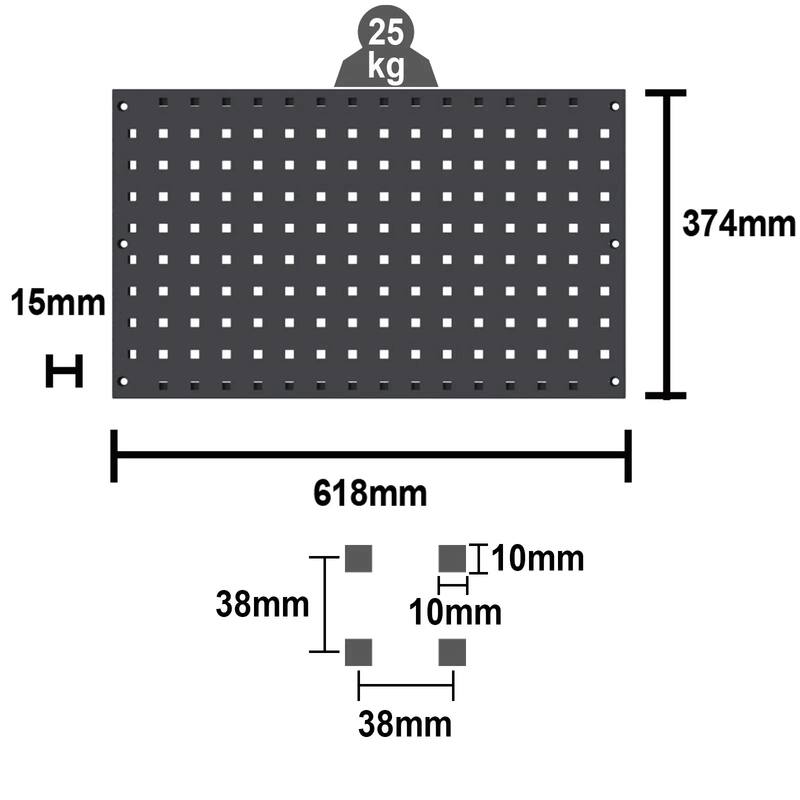 PRO SERIES 3718MM x 580MM x 2020MM BLACK WORKSHOP GARAGE STORAGE CABINET SET