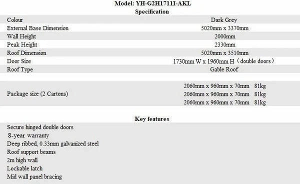 5.02m x 3.37m Garden Shed The Mothership Big Garden Sheds Steelmates