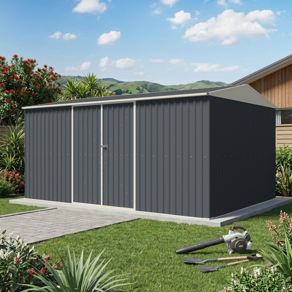 5.02m x 3.37m Garden Shed The Mothership Big Garden Sheds Steelmates