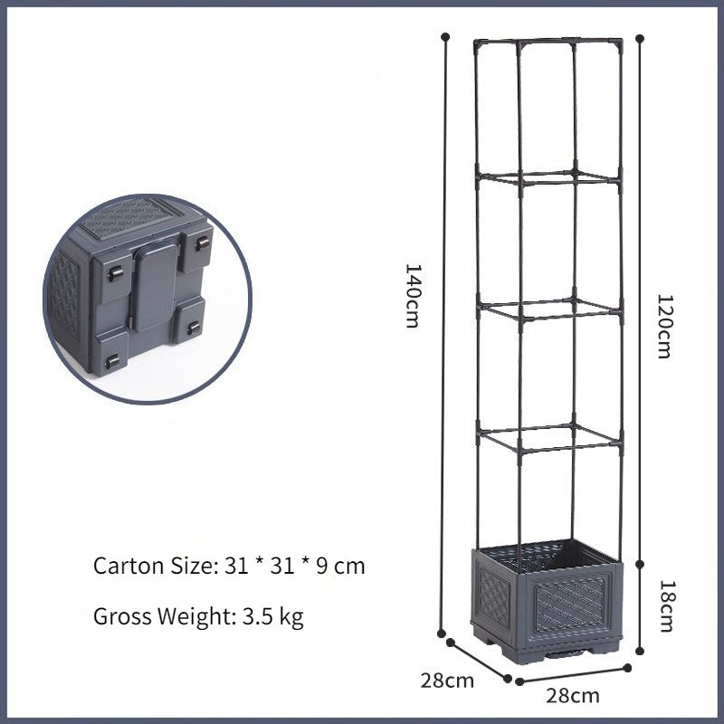 Wheeled Climbing Planter Box with Trellis  Steelmates