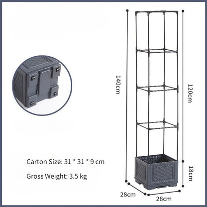 Wheeled Climbing Planter Box with Trellis  Steelmates