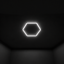 Wall Mount and Office Hexagon LED Light 840 x 960 mm - 1  Grid System  steelmates