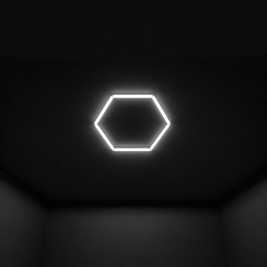 Wall Mount and Office Hexagon LED Light 840 x 960 mm - 1  Grid System  steelmates