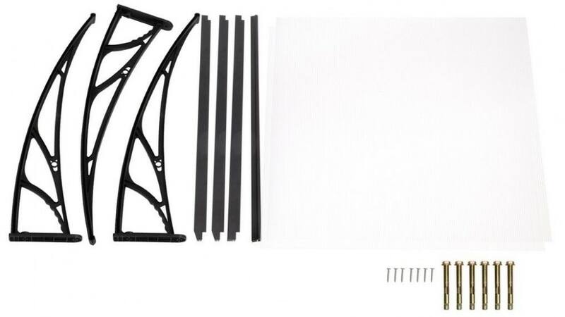 Door Canopy W300cmxD100cm Clear  steelmates