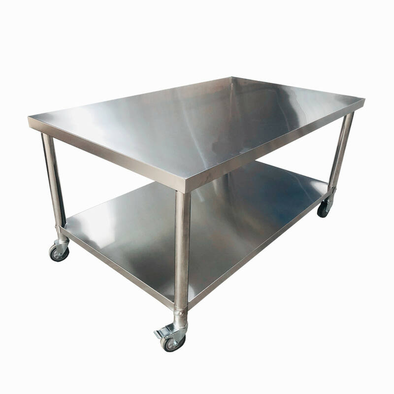Commercial Stainless Steel Kitchen Bench 1.5m with Wheel