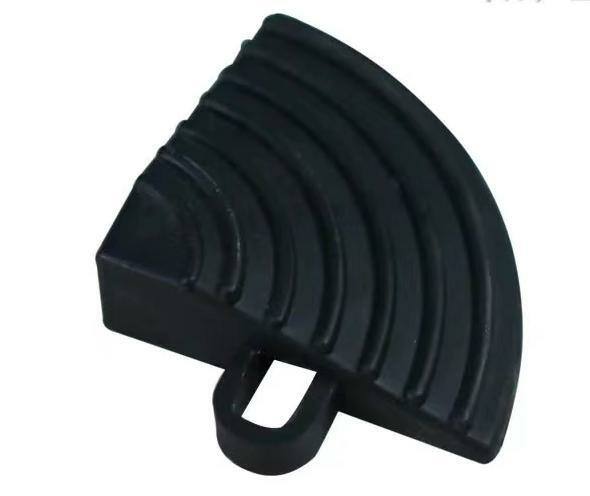 Interlocking Garage Floor Tile System Black - Corner