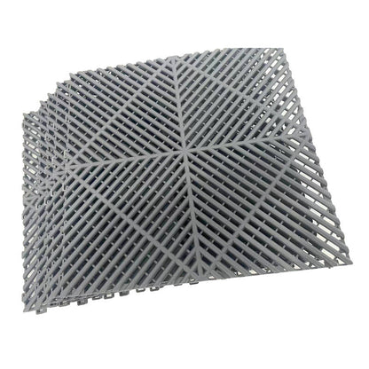 Interlocking Garage Floor Tiles 40x40x1.8 cm Deck Tile Grey