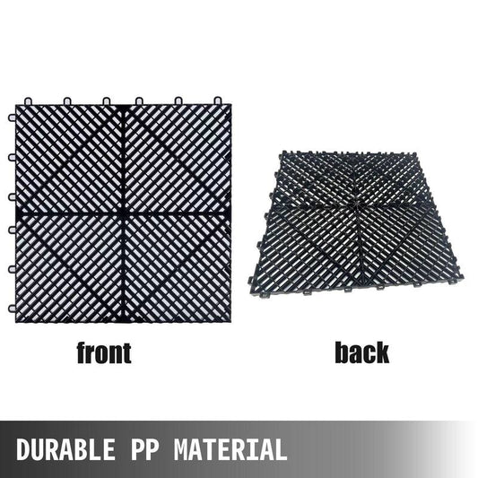 New Model Interlocking Garage Floor Tiles 40x40x1.8 cm Deck Tile Black  steelmates
