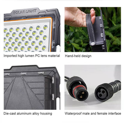 Solar Lights Street Flood Light Remote Outdoor Garden Security Lamp 100W