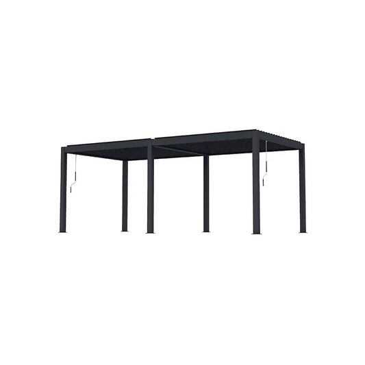 6000 L x 3000 W x 2500 H Louvred Pergola Louvre Roof Dark Grey