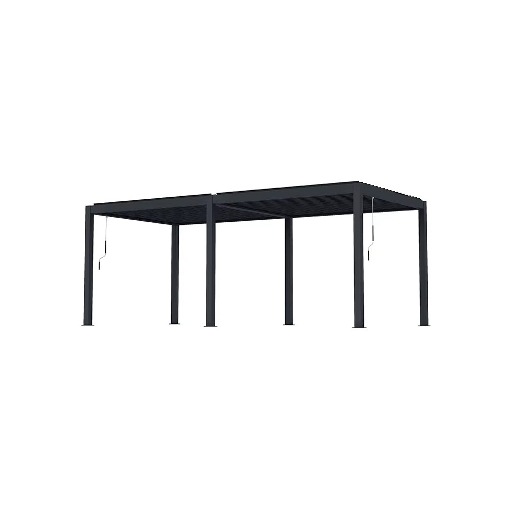 7000 L x 3000 W x 2500 H Louvred Pergola Louvre Roof Dark Grey