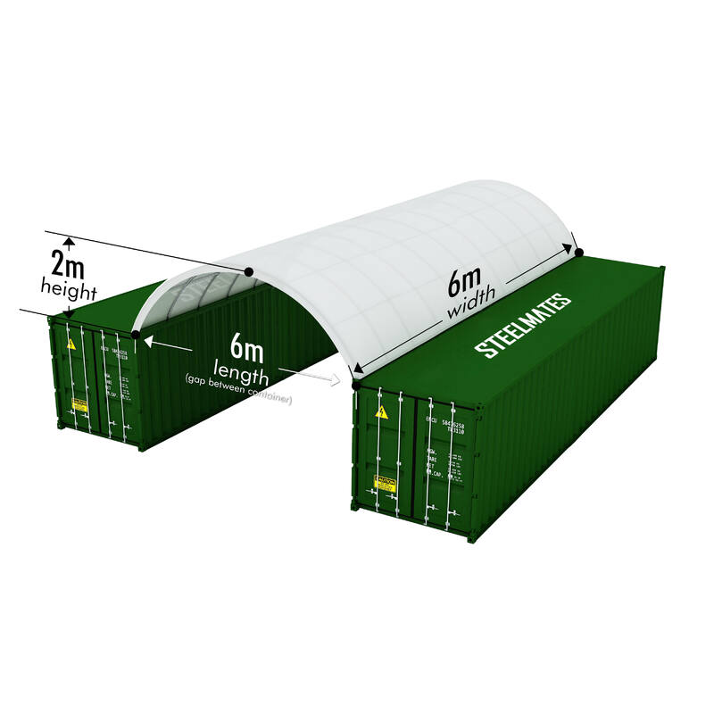 20FT Steel Structure Container Dome Shelter - 6m Length
