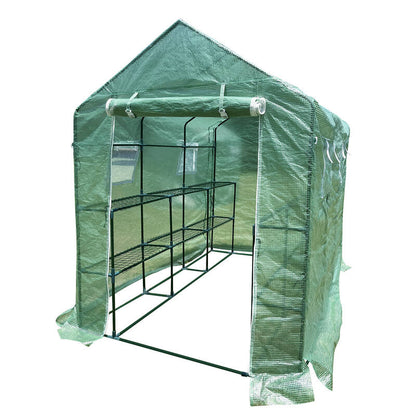 EcoPro 143 x214 x 195cm Walk-in Mini Greenhouse PE Cover Plant Garden Shed
