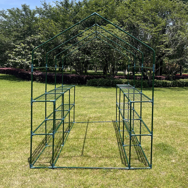 EcoPro 143 x214 x 195cm Walk-in Mini Greenhouse PE Cover Plant Garden Shed