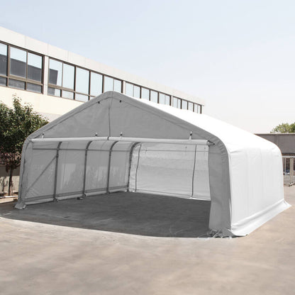 Double Canopy Carport Heavy Duty Tent Garage 6M x6M