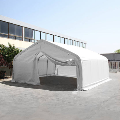 Double Canopy Carport Heavy Duty Tent Garage 6M x6M