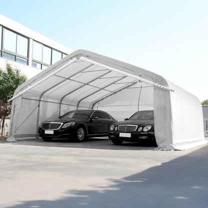 Double Canopy Carport Heavy Duty Tent Garage 6M x6M