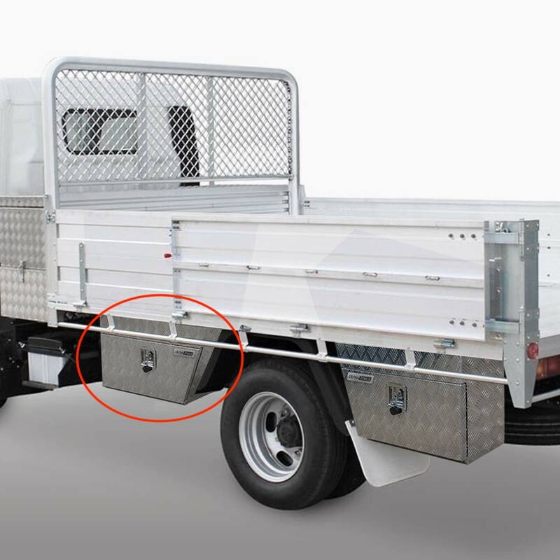 Ultra Tools 1.5mm Aluminium 750x250x400mm Under Tray Side Tool Box Left Side