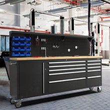 84" Heavy Duty Tool Cabinet Work Bench with 10 Drawers 2278 x 511 x 1483 mm  Steelmates