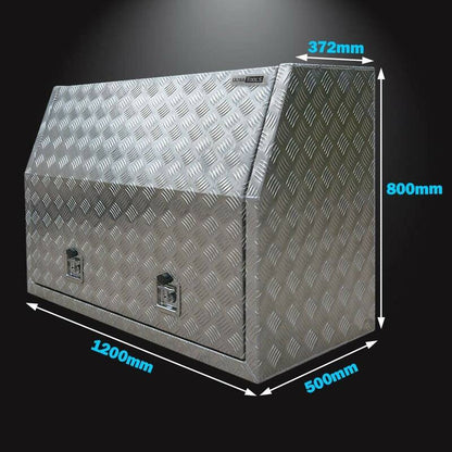 Aluminium Ute Tool Box 2.5mm 1200x500x800mm Full Side Opening Vehicle Storage