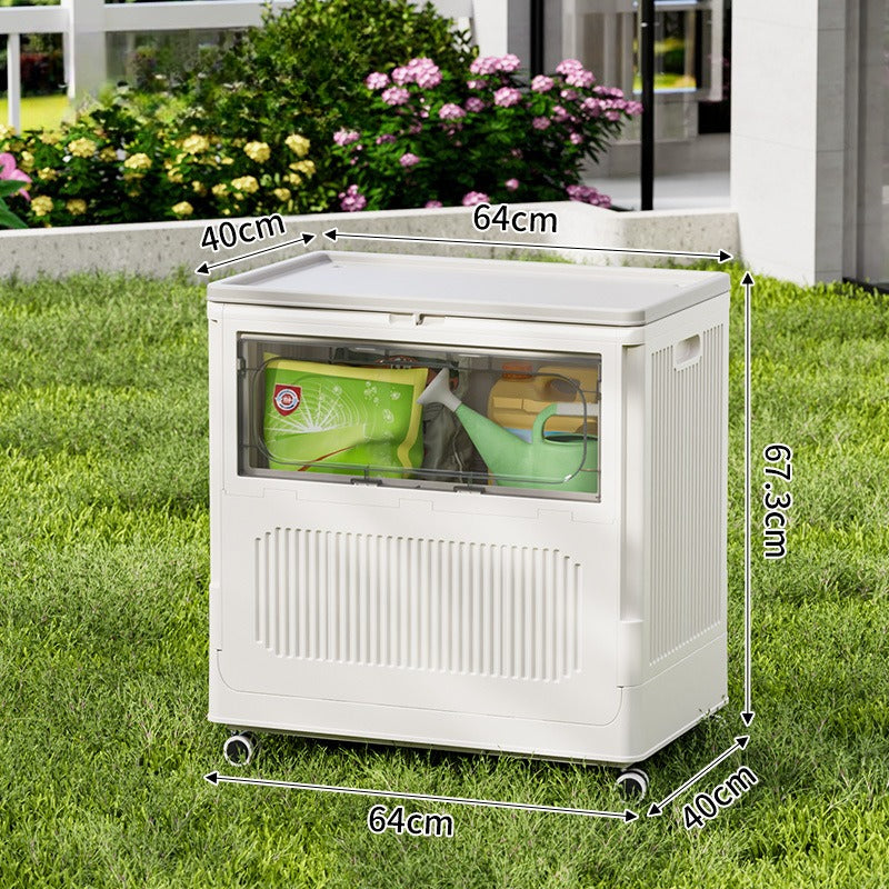 Large Foldable Outdoor Storage Box with Lid & Wheels (PP)  Steelmates