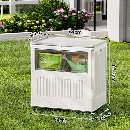 Large Foldable Outdoor Storage Box with Lid & Wheels (PP)  Steelmates