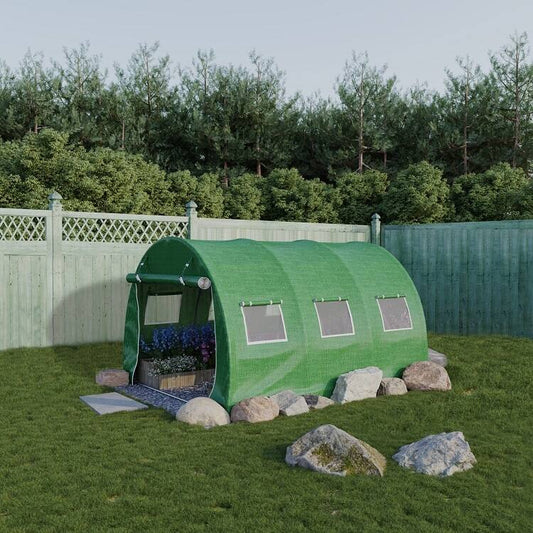 3m x 2m x 2m Tunnel Greenhouses Strong Galvanised Frame