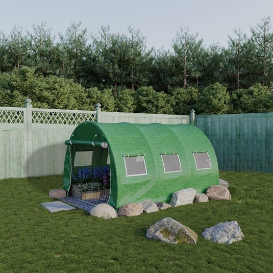 3m x 2m x 2m Tunnel Greenhouses Strong Galvanised Frame Tunnel Greenhouse Steelmates