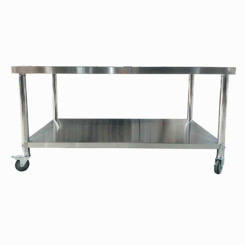 Commercial Stainless Steel Kitchen Bench 1.5m with Wheel