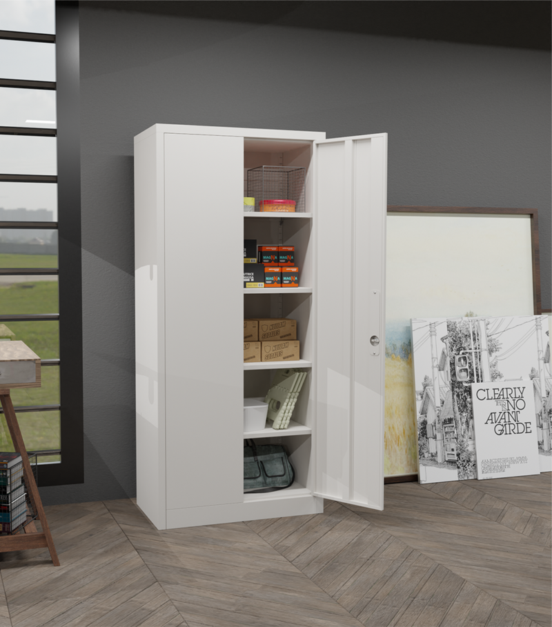 2-door steel office filing Storage Cabinet with Recessed Handle