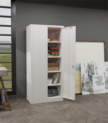 2-door steel office filing Storage Cabinet with Recessed Handle