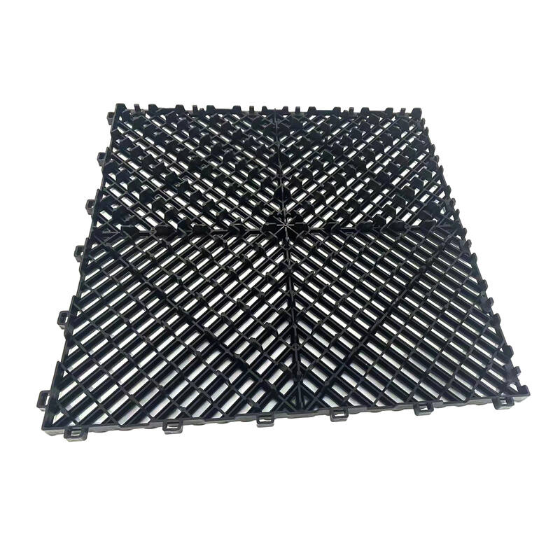Interlocking Garage Floor Tiles 40x40x1.8 cm Deck Tile Black