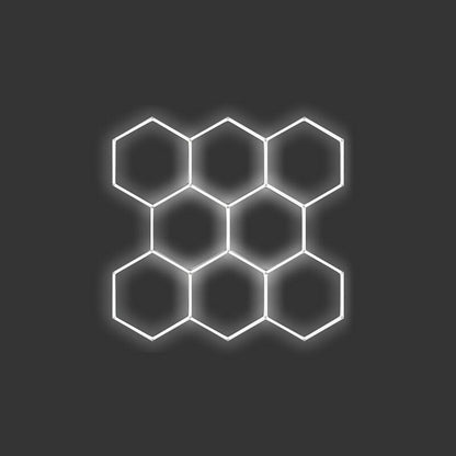 Wall Mount and Office Hexagon LED Light 2459 x 2358 mm - 8 Grid System