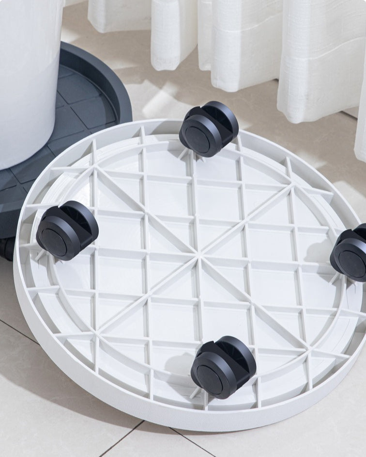 Movable Plant Pot Tray with Wheels & Water Catcher Base  Steelmates