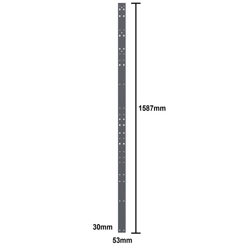 PRO SERIES 3100MM X 580MM X 2020MM BLACK WORKSHOP GARAGE STORAGE CABINET