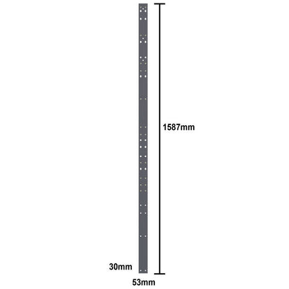 PRO SERIES 3100MM X 580MM X 2020MM BLACK WORKSHOP GARAGE STORAGE CABINET