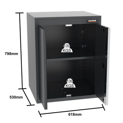 PRO SERIES 4350MM X 580MM X 2020MM BLACK WORKSHOP GARAGE STORAGE CABINET SET