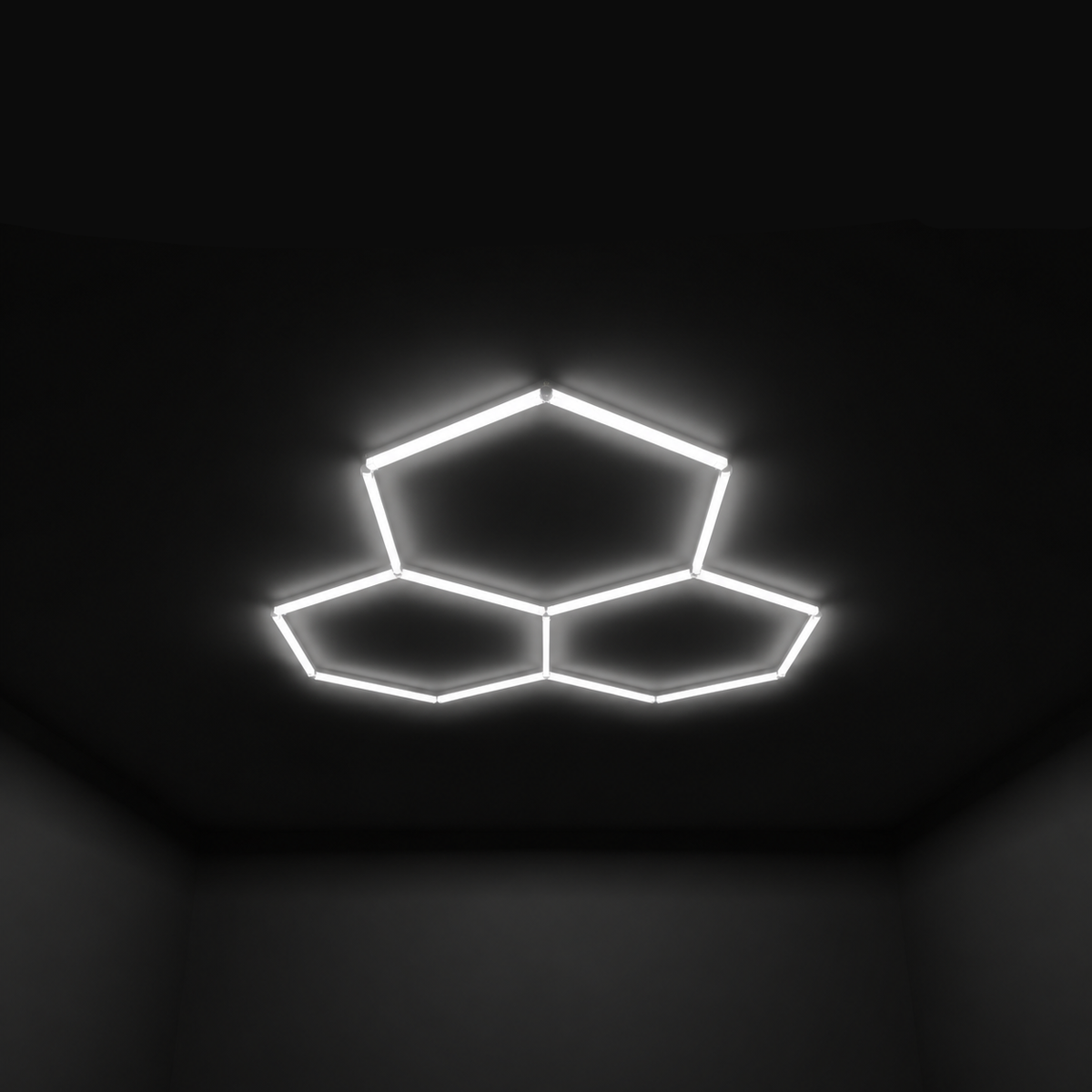 Wall Mount and Office Hexagon LED Light 1680x 1662 mm - 3 Grid System  Steelmates