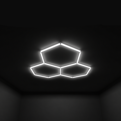 Wall Mount and Office Hexagon LED Light 1680x 1662 mm - 3 Grid System  Steelmates
